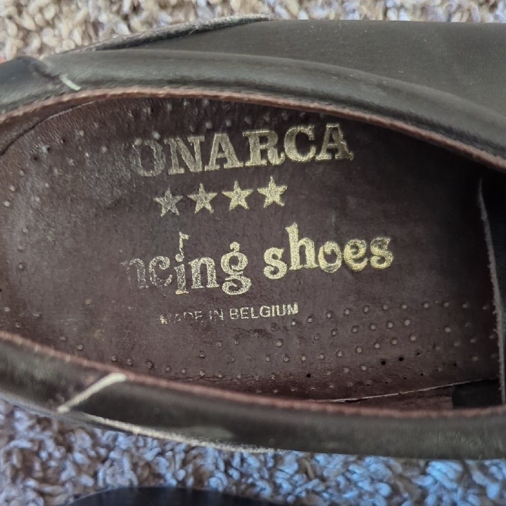 Men's Black Leather Shoes - Picture 3 of 7